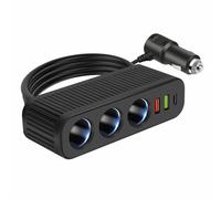 Adaptateur de chargeur de voiture triple prise haute efficacité pour une utilisation de plusieurs chargeurs de voiture électroniques
