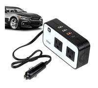 Adaptateur de chargeur de voiture USB, Inverter de voiture 200 W, AC Charge pour ordinateur portable | Chargeur de voiture électrique, protection multiple pour vacances, voyages de travail