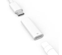 Adaptateur de Chargeur MoKo USB-C vers iPencil Compatible Apple Pencil 1re Gén,Adaptateur Apple Pencil pour iPad 10/11e Gén(A16),Connecteur USB-C Femelle vers iPencil pour la Charge,Couplage Bluetooth