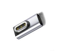 Adaptateur de chargeur USB C magnétique pour lunettes intelligentes Rokid - Hub d'alimentation portable, sortie 5 V, argent (argent)