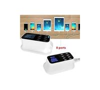 Adaptateur de chargeur USB HUB mural 8 ports Chargeur USB multiple pour téléphone portable LED Station de charge USB