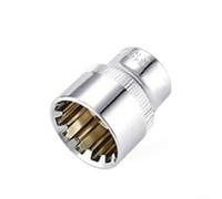 Adaptateur de liquet compatible Torx 12 points, conçu pour les entraînements de 3/8" avec construction en chrome vanadium (18 mm)