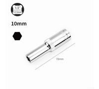 Adaptateur de clé à douille profonde 1/2", 30,5 cm avec 10 tailles hexagonales essentielles pour une utilisation facile (10 mm)