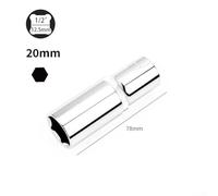 Adaptateur de clé à douille profonde 1/2", 30,5 cm avec 10 tailles hexagonales essentielles pour une utilisation facile (20 mm)