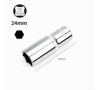 Adaptateur de clé à douille profonde 1/2", 30,5 cm avec 10 tailles hexagonales essentielles pour une utilisation facile (24 mm)