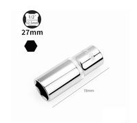 Adaptateur de clé à douille profonde 1/2", 30,5 cm avec 10 tailles hexagonales essentielles pour une utilisation facile (27 mm)