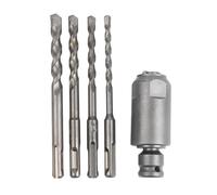 Adaptateur de clé électrique, 1,27 cm carré vers tige hexagonale convertisseur pour visseuse à percussion et marteau perforateur, alliage d'acier 40Cr avec 4 embouts 6/8/10/12 mm