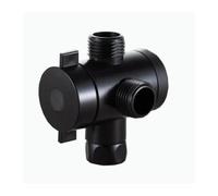 Adaptateur de commutateur à 3 modes, connecteur ABS G1/2 pouces, accessoires de salle de bains, Valve de dérivation de pomme de douche réglable, 1 pièces(Black)