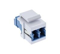 Adaptateur de composant logiciel enfichable Keystone à fibre optique blanc, duplex LC / LC, SM, manchon en céramique, bl
