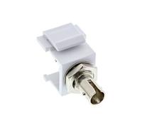 Adaptateur de composant logiciel enfichable Keystone à fibre optique, blanc, simplex ST / ST, MM, manchon en céramique