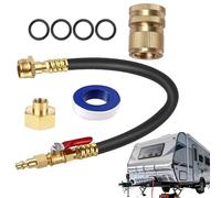 Adaptateur de compresseur d'air : kits de purge d'arroseurs, kit complet, adaptateurs en laiton pour valve de tuyau de préparation pour l'hiver, kit antigel anti-fuite