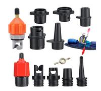 Adaptateur de compresseur d'air pour Planche de rameur, Adaptateur de Pompe à air, 9 Buses incluses, connecteur de tête de pompage pour Planche de pagaie