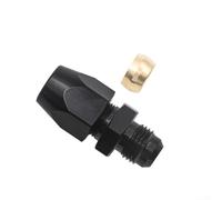 Adaptateur de compression de conduite de carburant automobile avec tuyau droit, insert en anneau en laiton et corps en alliage d'aluminium offrant un joint étanche et étanche (MG17-AN6-3/8)