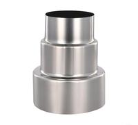 Adaptateur de conduit de cheminée en acier inoxydable robuste pour systèmes de ventilation de poêle à bois, 70 mm à 50 mm de diamètre (Ø90 mm/Ø70 mm)