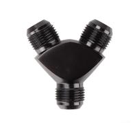 Adaptateur de conduite de carburant en alliage d'aluminium - Bloc en Y AN 6 8 10 pour joint de tuyau d'huile, conçus pour s'adapter à divers systèmes de carburant de voiture (AN8 noir)