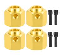 Adaptateur de Conduite hexagonale HELT Hex 4PCS en Laiton étendu 5 8 9 10 11 12 15 20 mm pour 1 10 échelle RC Car Compatible avec Divers modèles Trx6 Remplacement Pièces(10mm)
