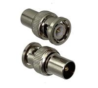 Adaptateur de connecteur 2 pièces prise mâle BNC vers IEC PAL DVB-T prise mâle borne de fil convertisseur Coaxial RF