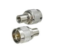 Adaptateur de connecteur 2 pièces UHF PL259 prise mâle vers prise mâle FME convertisseur coaxial RF