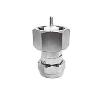 Adaptateur de connecteur coaxial LC mâle Haute Tension vers DIN mâle 7/16 Pouce - 50 ohms, CC-6 GHz, plaqué Laiton tri-Alliage