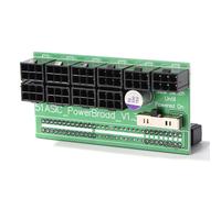 Adaptateur de connecteur d'alimentation pour HP DPS-1200FB A, carte de dérivation d'alimentation 10 Ports PCIe 6 broches 750W-1200W BTC Miner