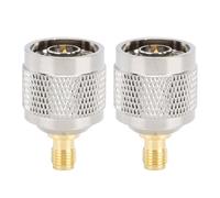 Adaptateur De Connecteur De CâBle Coaxial En Cuivre Nickelé N MâLe à Sma Femelle, 2 PièCes, 50 Ohm Pour Antenne Radio Wifi Lan Sans Fil