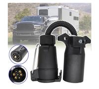 Adaptateur de connecteur de remorque, prise ronde femelle à 7 broches, lame à 7 voies, pièces de camping-car, accessoires de caravane,Solide et Durable