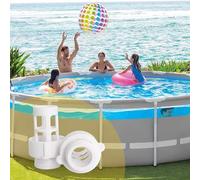 Adaptateur de connecteur de vidange de piscine pour tuyau avec ruban adhésif, compatible avec cadre métallique rond de 3 à 7,3 m et piscines de 1,8 m à 5,5 m, pièce de rechange anti-fuite pour tuyau