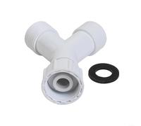 Adaptateur de connecteur en Y en plastique, double entrée pour machine à laver et lave-vaisselle, compatible eau chaude ou froide, joint en caoutchouc pour une connexion sécurisée de plomberie dans la