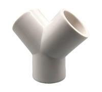 Adaptateur de connecteur en Y for tuyau d'eau, fourche à trois voies en plastique PVC en forme de Y, 1 pièces(20mm)