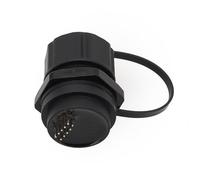 Adaptateur de connecteur Ethernet femelle IP67/IP68, prise 8P8C, montage sur panneau, boîtier PA66, bornes en laiton doré, pour réseaux industriels, LED, marine et automatisation