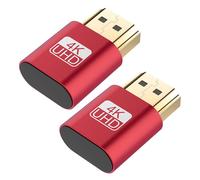 Adaptateur de connecteur factice DDC EDID, 2 pièces, 4K, compatible HDMI, VGA, affichage virtuel, émulateur