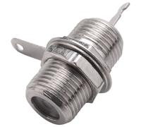 Adaptateur de connecteur jack femelle à souder de type F monté sur panneau, 5 pièces
