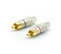 Adaptateur de connecteur mÃ¢le RCA dorÃ© sans soudure, 2 piÃ¨ces, pour cÃ¢ble Audio vidÃ©o CCTV camÃ©ra IP cÃ¢ble Coaxial convertisseur sans soudure