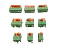 Adaptateur de connecteur mâle et femelle,Connecteu Lot de 10 connecteurs de bornier PCB KF141V/KF141R, pas de 2,54 mm, 2 à 10 broches, embase à broches droites/à angle droit(Kf141v,10Pin)