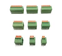 Adaptateur de connecteur mâle et femelle,Connecteu Lot de 10 connecteurs de bornier PCB KF141V/KF141R, pas de 2,54 mm, 2 à 10 broches, embase à broches droites/à angle droit(Kf141r,10Pin)