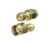 Adaptateur de connecteur SMA/RP-SMA vers SMA/RPSMA mâle et femelle coaxial RF droit (1 pièce)(SMA F to RPSMA M inner hole Q)