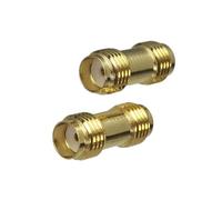 Adaptateur de connecteur SMA/RP-SMA vers SMA/RPSMA mâle et femelle coaxial RF droit (1 pièce)(SMA F to SMA F)