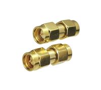 Adaptateur de connecteur SMA/RP-SMA vers SMA/RPSMA mâle et femelle coaxial RF droit (1 pièce)(SMA M to SMA M)