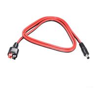 Adaptateur de connecteur solaire vers 30 A 14 AWG DC 5,5 x 2,1 mm Transmission efficace en PVC rouge noir pour panneau solaire RV Large compatibilité 1 mètre mâle femelle (tête mâle)