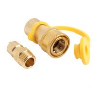 Adaptateur de connexion rapide en laiton de 1,27 cm, kit de raccord de gaz à filetage interne pour systèmes de propane naturel à basse pression, joint anti-fuite fiable, finition dorée