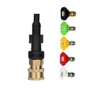 Adaptateur De Connexion Rapide For Nettoyeur Haute Pression, Prise Rapide De 1/4 Pouces Avec Buse De 5 Couleurs, Adapté Au Plastique LAVOR/Sterwins/Parkside, 6 Pièces