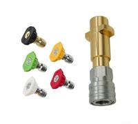 Adaptateur de connexion rapide pour nettoyeur haute pression Karcher K2-K7 vers embouts de buse de 6,35 mm en alliage d'aluminium haute puissance ensemble de nettoyage (A)