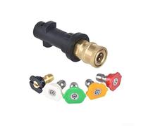 Adaptateur de connexion rapide pour nettoyeur haute pression Karcher série K Filetage M22 vers raccord à dégagement rapide 3600 PSI Connecteur de tuyau en laiton pour nettoyage extérieur (1 + 5)