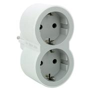 Legrand Adaptateur de contact 2 x Shuko Type F 2P+E Protection enfant Blanc CE