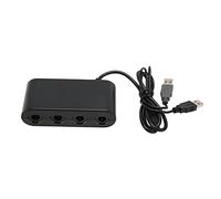Adaptateur de Contrôleur de Cube de Jeu UPQRSG, Adaptateur de Contrôleur de Jeu 4 Ports pour Commutateur pour W U PC, Adaptateur de Contrôleur GC 3 en 1 avec Fonction Turobo