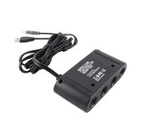 Adaptateur de Contrôleur pour Convertisseur de Poignée GC 3 en 1 avec Fonction Turobo, Adaptateur Plug and Play Super Smash Bros avec 4 Ports pour Wiiu/PC
