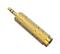 Adaptateur de conversion 6, 5 mm 3, 5 mm, 3.5 to 6.5, 3.5 to 6.5 | Petit convertisseur 3, 5 mm mâle 6, 5 mm femelle pour musiciens, prolongateur de son stéréo plaqué or