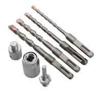 Adaptateur de conversion clé électrique à marteau pour perceuses électriques - Porte-embout à tige carrée à dégagement rapide avec forets de 6 mm, 8 mm, 10 mm et 12 mm, M(C)