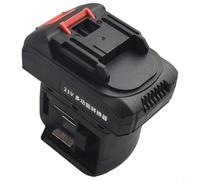 Adaptateur de conversion de batterie 2 en 1 pour perceuses électriques sans fil, tournevis, lampes de travail LED avec fixation ferme