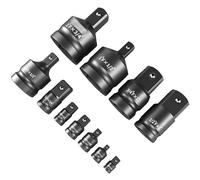 Adaptateur de conversion de pilote d'impact et ensemble de réducteurs 1/4 3/8 1/2 3/4 avec Kit de réducteur de douille de boîtier Durable mécanicien 6pcs